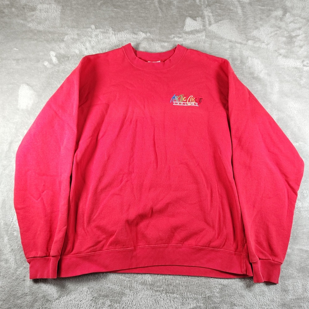 Vintage Arctic Circle Lapland Sweatshirt Men XL Embroidered Finland Pullover 80s